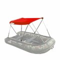 Aleko Summer Canopy Boat Tent Sun Shelter Sunshade for Inflatable Boats, Red BSTENT380R-UNB